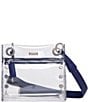 Color:Clear/Silver/Indigo - Image 2 - Tony Small Clear Grommet Studded Zip Crossbody Bag