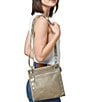 Color:Pewter/Brushed Silver - Image 5 - Tony Studded Leather Medium Crossbody Bag