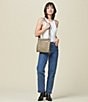 Color:Pewter/Brushed Silver - Image 6 - Tony Studded Leather Medium Crossbody Bag