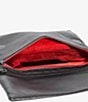 Color:Black/Gunmetal/Red Zipper - Image 5 - VIP Black Fold-Over Large Crossbody Bag