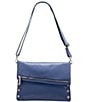 Color:Bungalow Blue/Brushed Silver - Image 4 - VIP Large Silver Hardware Crossbody Bag