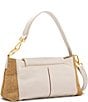 Hammitt Vip Leather and Raffia Convertible Shoulder Bag, Color:Calla Lily White Raffia/Brushed Gold - Image 2