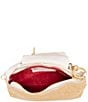 Hammitt Vip Leather and Raffia Convertible Shoulder Bag, Color:Calla Lily White Raffia/Brushed Gold - Image 3