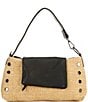Hammitt Vip Leather and Raffia Convertible Shoulder Bag, Color:Chaparral Raffia/Gunmetal - Image 1