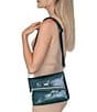 Color:Dipped Teal/Brushed Silver - Image 5 - VIP Medium Silver Studded Leather Crossbody Bag