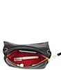 Color:Black/Brushed Gold/Red Zip - Image 3 - VIP Medium Studded Red Zipper Leather Crossbody Bag