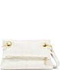 Color:Calla Lily White/Brushed Gold - Image 2 - Gold Hardware VIP Montana Pebbled Leather Fold Crossbody Bag