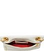 Color:Calla Lily White/Brushed Gold - Image 5 - Gold Hardware VIP Montana Pebbled Leather Fold Crossbody Bag
