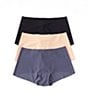 Hanky Panky BreatheSoft Boyshort 3-Pack, Color:Granite/Taupe/Black - Image 1