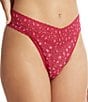 Color:Berry Sangria - Image 3 - Cross Dyed Leopard Original Rise Thong