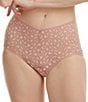 Color:Desert Rose/White - Image 1 - Leopard Print Cross-Dyed Retro Bikini Panty