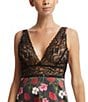 Color:Am I Dreaming - Image 3 - Luxe Satin Floral Sheer Lace Bodice Chemise