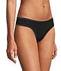 Color:Pearl-Marshmallow/Dried Cherry-Damson Plum/Black - Image 5 - Move-Calm Natural Rise Thong 3-Pack