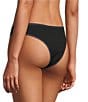 Color:Pearl-Marshmallow/Dried Cherry-Damson Plum/Black - Image 6 - Move-Calm Natural Rise Thong 3-Pack