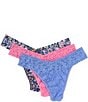 Color:Cool Water/Staycation/Taffy - Image 1 - Original Rise Thongs Am I Dreaming 3-Pack
