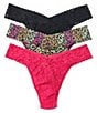 Color:Black/Its Electric/Morning Glory - Image 1 - Original Rise Thongs Am I Dreaming 3-Pack