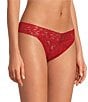 Hanky Panky Original Rise Thongs 3-Pack, Color:Merlot/Peach/Buy Myself Flowers - Image 3