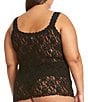 Hanky Panky Plus Size Lace Camisole, Color:Black - Image 2