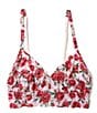 Hanky Panky Printed V-Neck Retro Lace Bralette, Color:Je Taime - Image 5