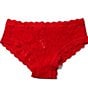 Hanky Panky Signature Lace Key Hole Cheeky Bikini Panty, Color:Red - Image 5