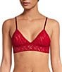 Hanky Panky Signature Lace Lined Bralette, Color:Red - Image 1