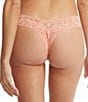Color:Snapdragon Peach - Image 2 - Signature Stretch Lace Low Rise Thong