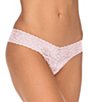 Color:Bliss Pink - Image 1 - Signature Lace Low-Rise Thong