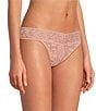 Hanky Panky Signature Stretch Lace Original Rise Thong, Color:Pretty in Peach - Image 1
