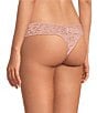 Hanky Panky Signature Stretch Lace Original Rise Thong, Color:Pretty in Peach - Image 2