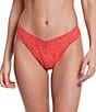 Hanky Panky Signature Stretch Lace Original Rise Thong, Color:Hibiscus Bloom - Image 1