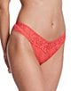 Hanky Panky Signature Stretch Lace Original Rise Thong, Color:Hibiscus Bloom - Image 3