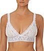 Color:White - Image 1 - Signature Lace Padded Crossover Bralette