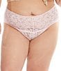 Color:Bliss Pink - Image 1 - Signature Lace Retro Thong