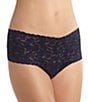 Color:Navy - Image 1 - Signature Lace Retro Thong