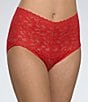 Color:Red - Image 1 - Signature Lace Retro V-Kini Panty