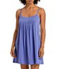 Color:Gemstone - Image 1 - Juliet Pleated Jersey Knit Scoop Neck Sleeveless Babydoll