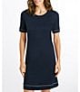 Color:Deep Navy - Image 1 - Natural Comfort Interlock Nightgown