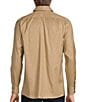 Color:Khaki - Image 2 - Autumnal Equinox Collection Long Sleeve 2-Pocket Spread Collar Solid Sportshirt