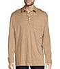 Color:Khaki - Image 1 - Autumnal Equinox Collection Long Sleeve Solid HartSoft Polo