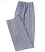 Color:Rustic Brown - Image 1 - Big & Tall Plaid Woven Sleep Pants
