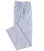 Color:White - Image 1 - Big & Tall Striped Woven Sleep Pants