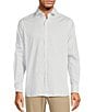 Color:White - Image 1 - Botanica Collection Long Sleeve Geo Print Sport Shirt