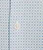 Color:Icy Blue - Image 4 - Botanica Collection Short Sleeve Diamond Geo Print HartSoft Coatfront Shirt