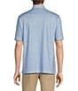 Color:Blue - Image 2 - Botanica Collection Short Sleeve Textured Solid Coatfront Shirt