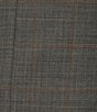 Color:Brown/Tan - Image 3 - Chicago Classic Fit Charcoal Brown Windowpane Suit
