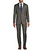 Color:Charcoal - Image 1 - Chicago Classic Fit Charcoal Windowpane Suit