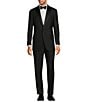 Color:Black - Image 1 - Chicago Classic Fit Flat Front 2-Piece Tuxedo Suit