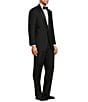 Color:Black - Image 3 - Chicago Classic Fit Flat Front 2-Piece Tuxedo Suit