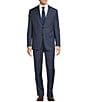 Color:Blue - Image 1 - Chicago Classic Fit Flat Front Plaid 2-Piece Suit