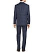 Color:Blue - Image 2 - Chicago Classic Fit Flat Front Plaid 2-Piece Suit